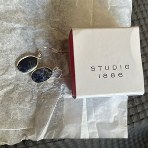 AVON  Power Gem Drop Earrings Genuine BLUE Sodalite in Silvertone earrings